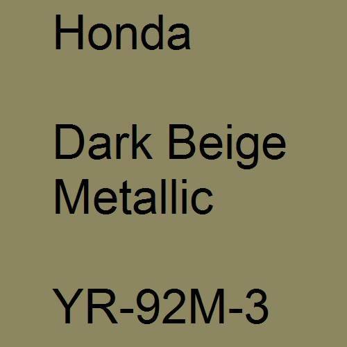 Honda, Dark Beige Metallic, YR-92M-3.